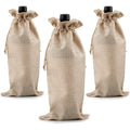 Brown Mesh Wine Gift Bag