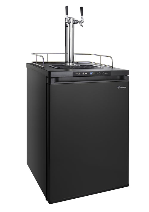 ! Kegco K309B-2NK Dual-Tap Digital Kegerator — Black